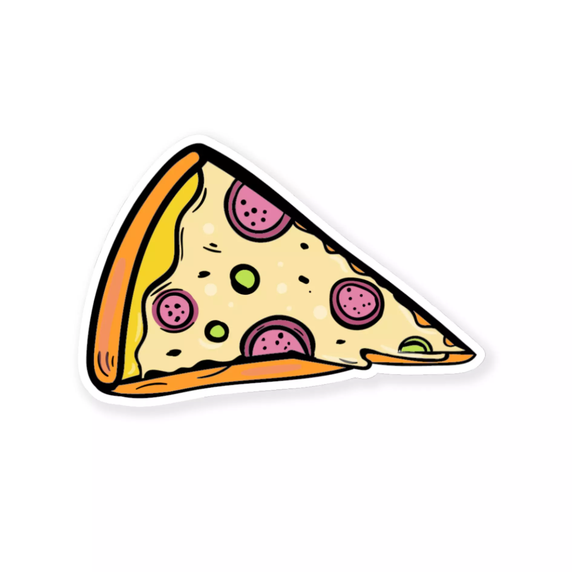 Pizza Slice Sticker Cool Cage