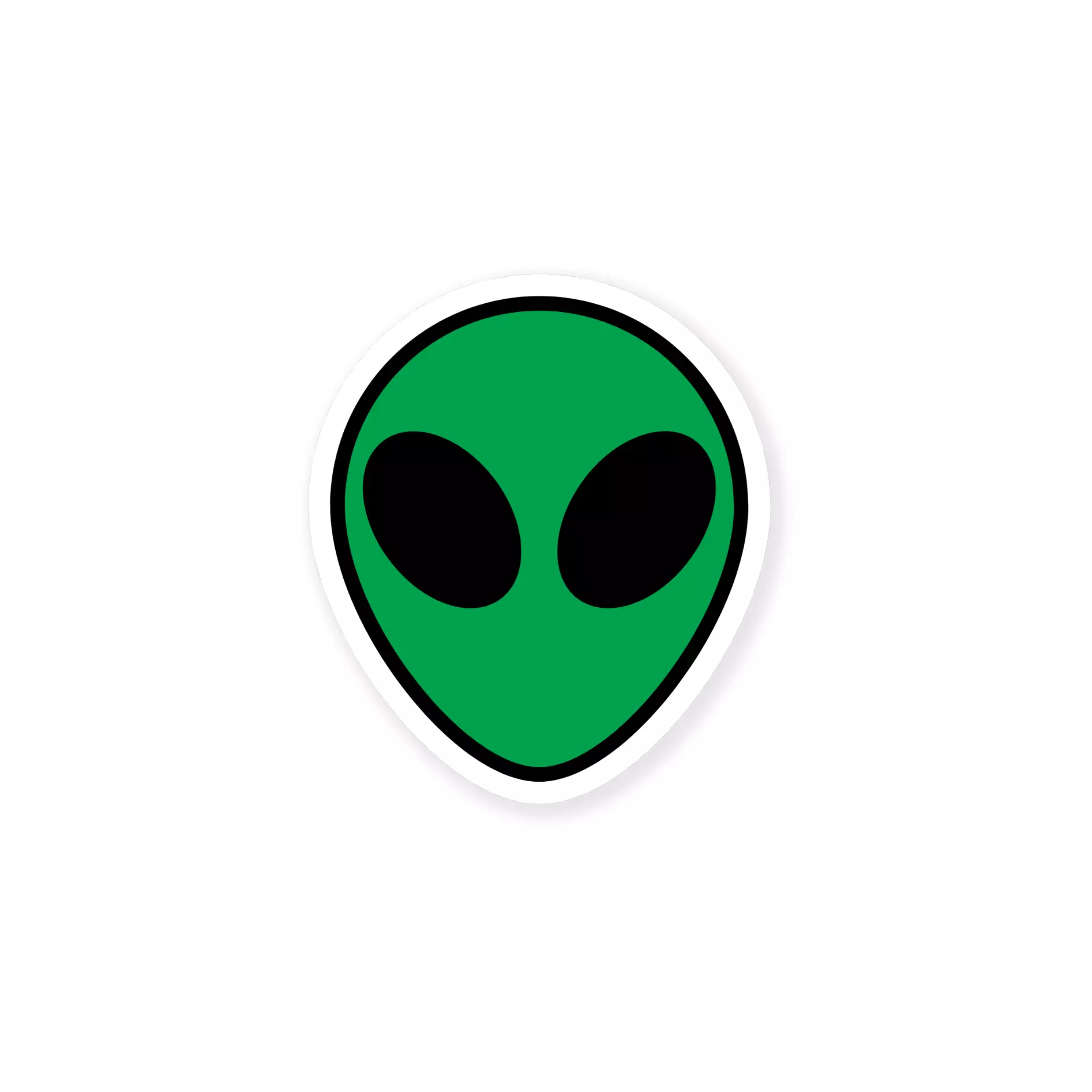 Alien Face Sticker - Cool Cage