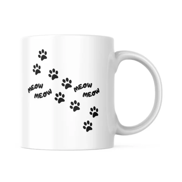 meow Cat Cool Cage Back Mug Meow Cat Mug