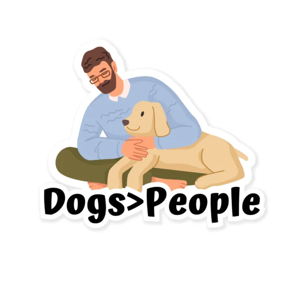 Dogs Superior People Cool Cage Sticker Dogs Superior People Sticker