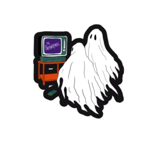 Ghosts Watching TV Sticker
