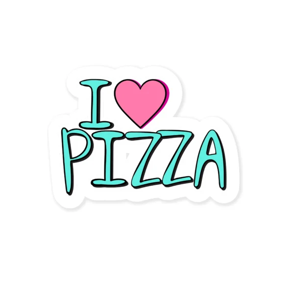 I Love Pizza Cool Cage Sticker I Love Pizza Sticker