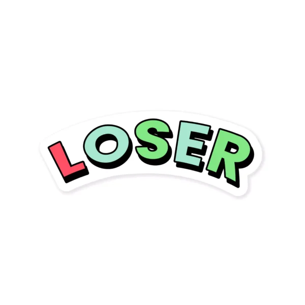Loser Cool Cage Sticker Loser Sticker