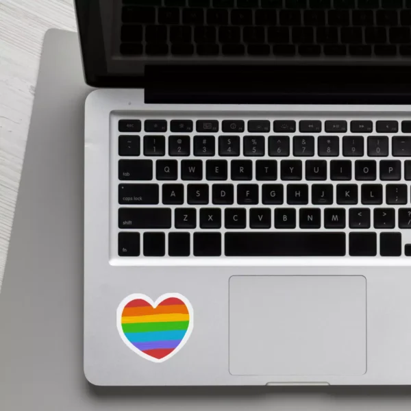 Rainbow Heart Cool Cage Sticker (2) Rainbow Heart Sticker