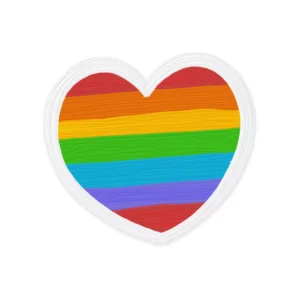 Rainbow Heart Cool Cage Sticker Rainbow Heart Sticker