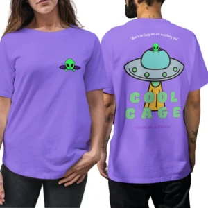 CoolCage Premium Cotton Oversized Aliens Watching You T-shirt