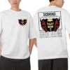CoolCage Premium Cotton White Oversized Demon Skull T-shirt