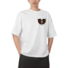 CoolCage Premium Cotton White Oversized Demon Skull T-shirt