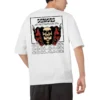 CoolCage Premium Cotton White Oversized Demon Skull T-shirt
