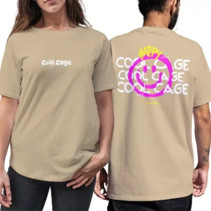 CoolCage Premium Cotton Oversized Happy Drippy T-shirt