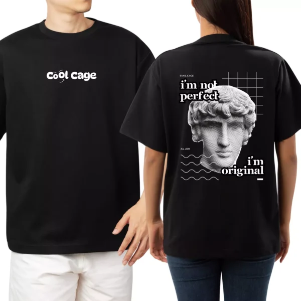 I Am Original Oversized Cotton Tshirt CoolCage Premium Cotton Black Oversized I Am Original T-shirt
