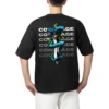 CoolCage Premium Cotton Black Oversized Overcoming Demon T-shirt