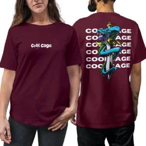 CoolCage Premium Cotton Oversized Overcoming Demon T-shirt