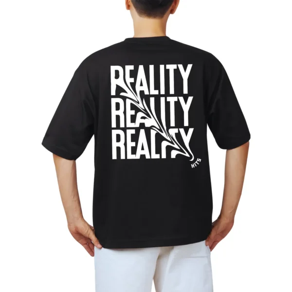 Reality Hits Oversized Cotton Tshirt (2) CoolCage Premium Cotton Black Oversized Reality Hits T-shirt
