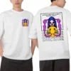 Skull Wizard X Smile Oversized Cotton Tshirt CoolCage Premium Cotton White Oversized Skull Wizard X Smile T-shirt