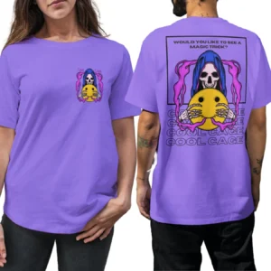 CoolCage Premium Cotton Oversized Skull Wizard X Smile T-shirt