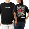 CoolCage Premium Cotton Black Oversized Vintage Rose T-shirt