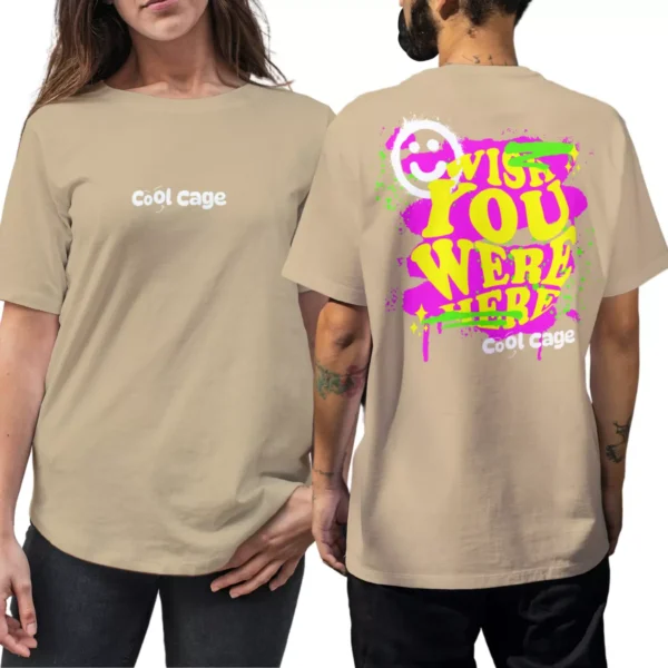 Wish You Were Here Oversized Cotton Tshirt CoolCage Premium Cotton Oversized Wish You Were Here T-shirt