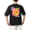 CoolCage Premium Cotton Black Oversized Wish You Were Here T-shirt