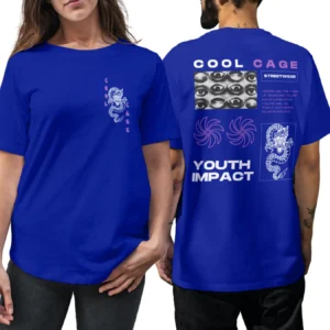 CoolCage Premium Cotton Oversized Youth Impact Streetwear T-shirt