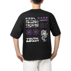 Youth Impact Streetwear Premium Oversized Cotton T-Shirt by Cool Cage.