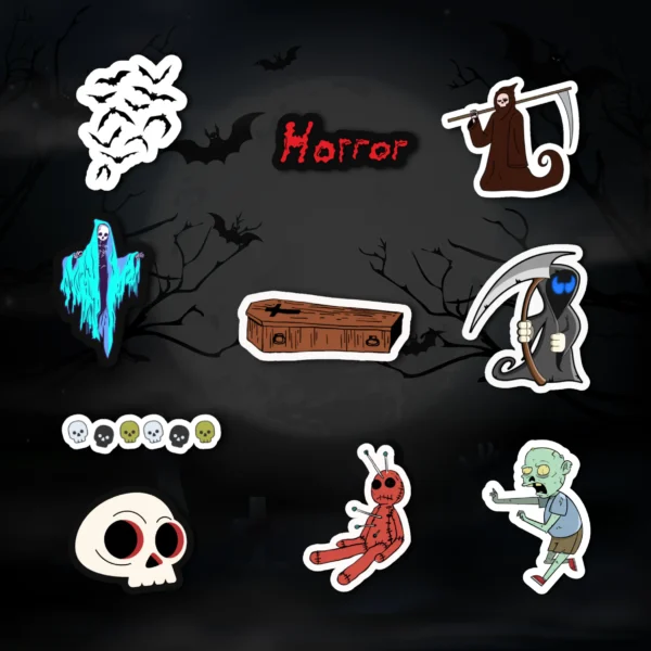 ghost &Horror pack 8 - Copy Horror Coolcage stickers pack (10 stickers)