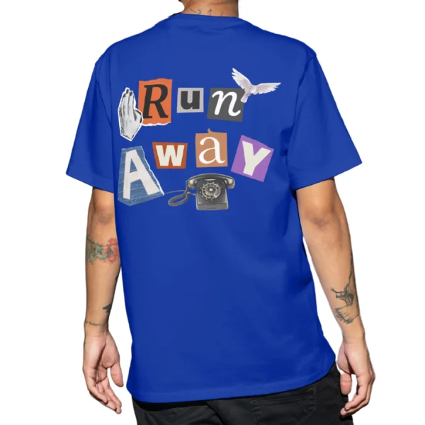 5 (1) Coolcage Run Away Unisex Oversized Tshirt