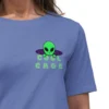 Coolcage Aliens Watching You Unisex Oversized Purple Tshirt