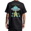 Coolcage Aliens Watching You Unisex Oversized Black Tshirt