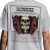 Coolcage Demon Skull Unisex Oversized Grey Tshirt