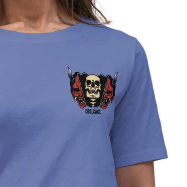 CoolCage Demon Skull Unisex Oversized T-shirt Coolcage Demon Skull Unisex Oversized Purple Tshirt