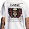 Coolcage Demon Skull Unisex Oversized White Tshirt