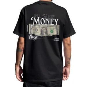 Coolcage I'll Make Money Unisex Oversized Black Tshirt