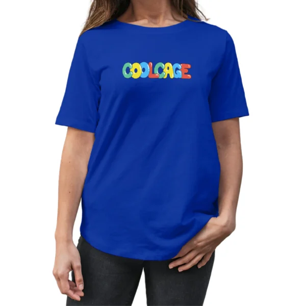 CoolCage Style With Your coolcage unisex oversized T-shirt (3) Coolcage Style with Coolcage Unisex Oversized Blue Tshirt