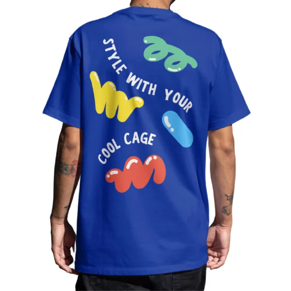 CoolCage Style With Your coolcage unisex oversized T-shirt Coolcage Style with Coolcage Unisex Oversized Blue Tshirt