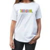 Coolcage Great Things Await Unisex Oversized White Tshirt
