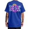 Coolcage Happy Drippy Unisex Oversized Blue Tshirt