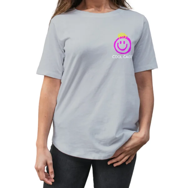 Coolcage Happy Drippy Unisex Oversized Tshirt (3) Coolcage Happy Drippy Unisex Oversized Grey Tshirt