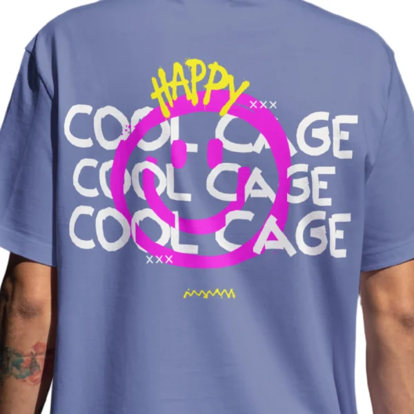 Coolcage Happy Drippy Unisex Oversized Tshirt (6) Coolcage Happy Drippy Unisex Oversized Purple Tshirt