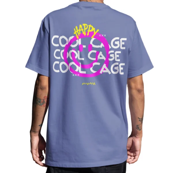 Coolcage Happy Drippy Unisex Oversized Tshirt Coolcage Happy Drippy Unisex Oversized Purple Tshirt