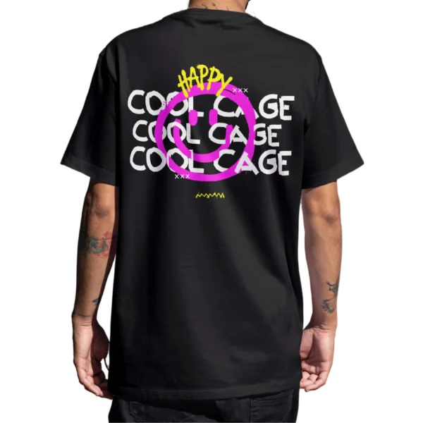 Coolcage Happy Drippy Unisex Oversized Tshirt (9) Coolcage Happy Drippy Unisex Oversized Black Tshirt