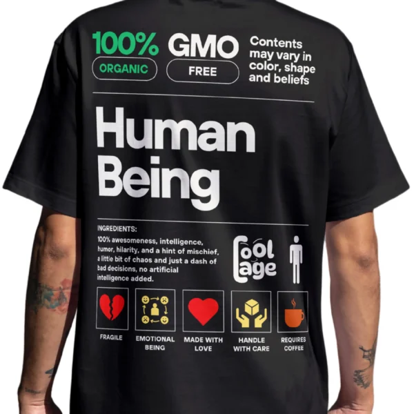 Coolcage Human Being Proven Unisex Oversized Tshirt (10) Coolcage Human Being Proven Unisex Oversized Black Tshirt