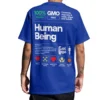 Coolcage Human Being Proven Unisex Oversized Blue Tshirt
