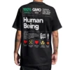 Coolcage Human Being Proven Unisex Oversized Black Tshirt