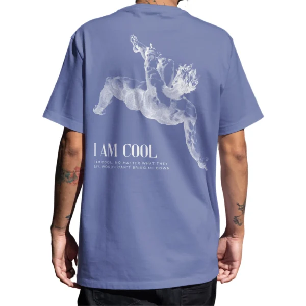 Coolcage I am Cool Unisex Oversized Tshirt Coolcage I Am Cool Unisex Oversized Purple Tshirt