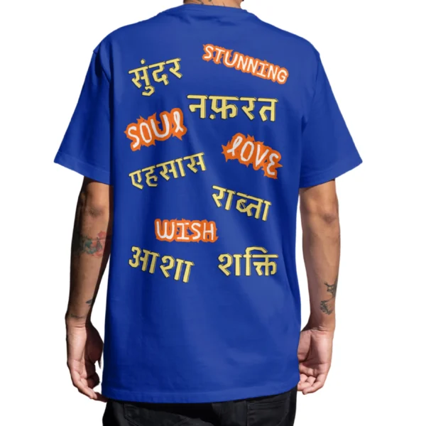 Coolcage Mixed Emotions Unisex Oversized Tshirt (14) Coolcage Mixed Emotions Unisex Oversized Blue Tshirt