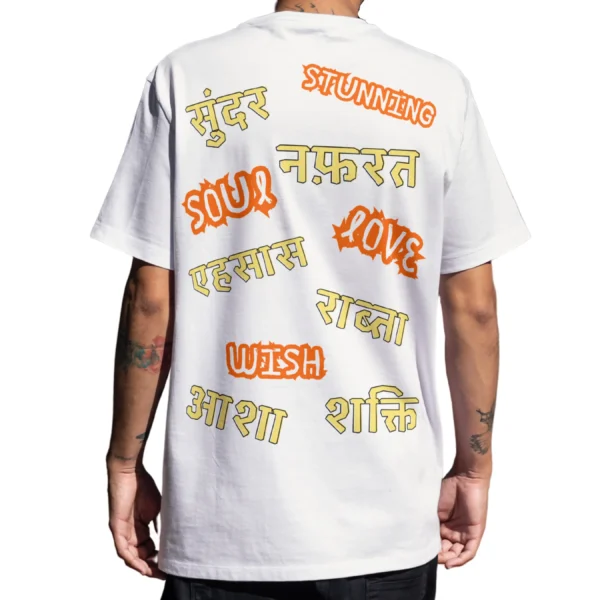 Coolcage Mixed Emotions Unisex Oversized Tshirt Coolcage Mixed Emotions Unisex Oversized White Tshirt