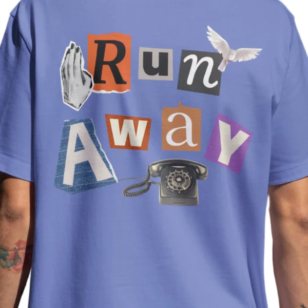 Coolcage Run Away Unisex Oversized Tshirt (6) Coolcage Run Away Unisex Oversized Tshirt
