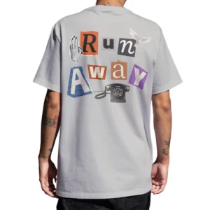 Coolcage Run Away Unisex Oversized Purple Tshirt