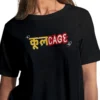 Coolcage Manifest Ke Sath Hard Work Unisex Oversized Black Tshirt